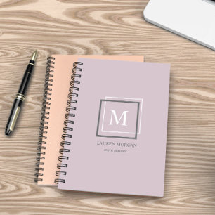 Modern Pastel Monogram Purple Personalised Planner