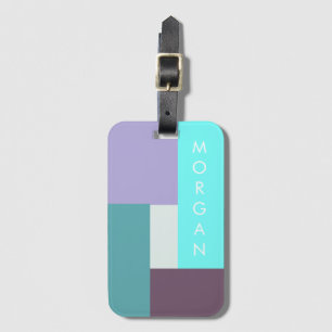 Modern Pastel Personalised Luggage Tag