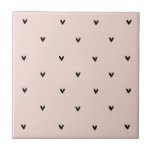 Modern Pastel Pink And Black Hearts Pattern Tile<br><div class="desc">Surprise your loved ones with a thoughtful and stylish gift from our Modern Pastel Pink and Black Hearts Pattern Collection. Ideal for birthdays, anniversaries, or just to show someone you care, these items make for unforgettable presents.</div>