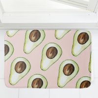 Modern Pastel Pink And Green Avocado Pattern