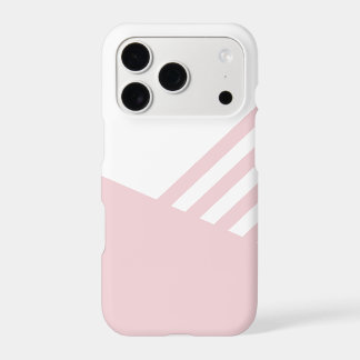 Modern Pastel Pink and White Diagonal  Phone Case