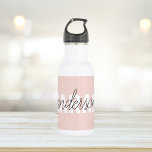 Modern Pastel Pink Beauty Personalised You Name 532 Ml Water Bottle<br><div class="desc">Modern Pastel Pink Beauty Personalised You Name</div>