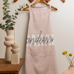 Modern Pastel Pink Beauty Personalised You Name Apron<br><div class="desc">Modern Pastel Pink Beauty Personalised You Name</div>