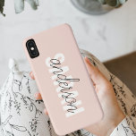 Modern Pastel Pink Beauty Personalised You Name iPhone XS Max Case<br><div class="desc">Modern Pastel Pink Beauty Personalised You Name</div>