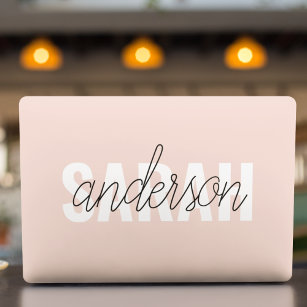 Modern Pastel Pink Beauty Personalised You Name HP Laptop Skin
