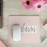 Modern Pastel Pink Beauty Personalised You Name Mouse Mat<br><div class="desc">Modern Pastel Pink Beauty Personalised You Name</div>