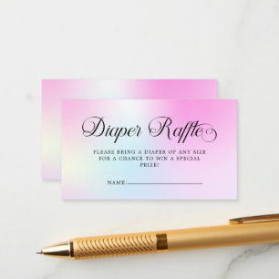 Modern Pastel Pink Cloud Nine Baby Shower Enclosure Card