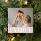 Modern Pastel Pink Family Photo Gift