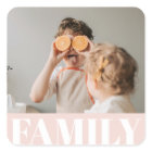 Modern Pastel Pink Family Photo Gift