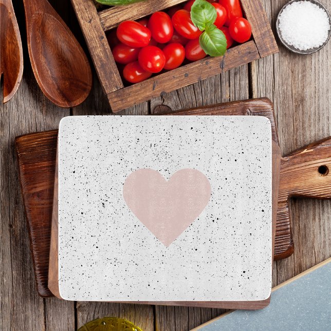 Modern Pastel Pink & Heart Lovely Gift Cutting Board (Creator Uploaded)