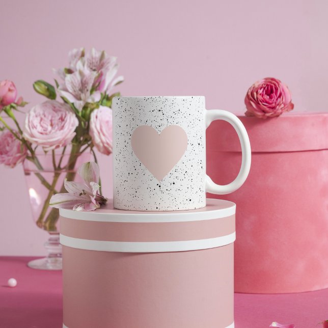 Modern Pastel Pink & Heart Lovely Gift Mug (Creator Uploaded)