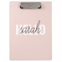 Modern Pastel Pink Hello And You Name