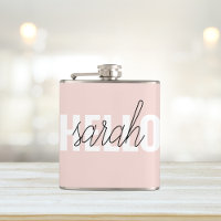 Modern Pastel Pink Hello And You Name