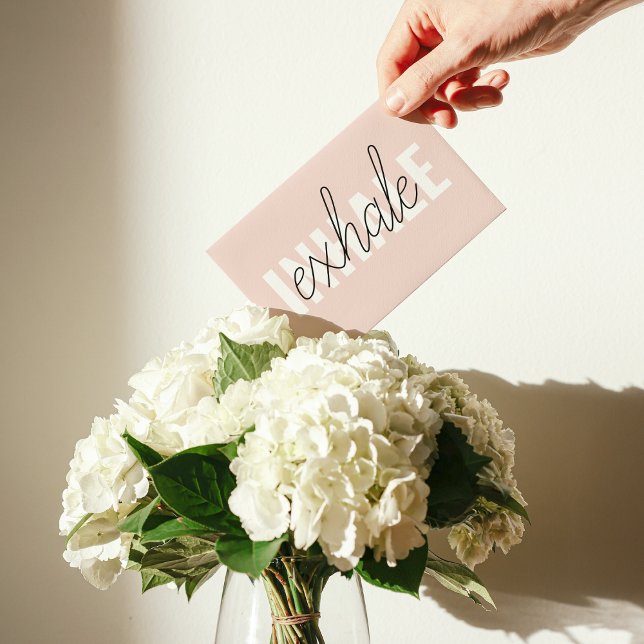 Modern Pastel Pink Inhale Exhale Quote (Creator Uploaded)