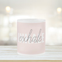 Modern Pastel Pink Inhale Exhale Quote