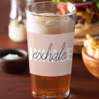 Modern Pastel Pink Inhale Exhale Quote