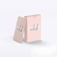 Modern Pastel Pink Inhale Exhale Quote