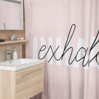 Modern Pastel Pink Inhale Exhale Quote