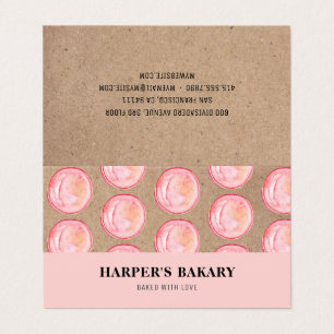 Modern Pastel Pink Macarons Professional Logo Business Card