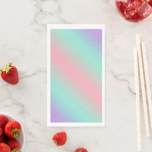 Modern pastel pink mint purple gradient napkin