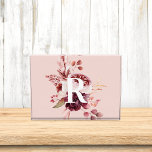 Modern Pastel Pink & Red Floral With Initial Photo Block<br><div class="desc">The Modern Pastel Pink & Red Floral With Initial design is a visually stunning and sophisticated combination of soft pastel pink hues and vibrant red tones. At the centre of the design is a customisable initial, adding a personal touch to the overall aesthetic. The initial is bold and prominent, standing...</div>