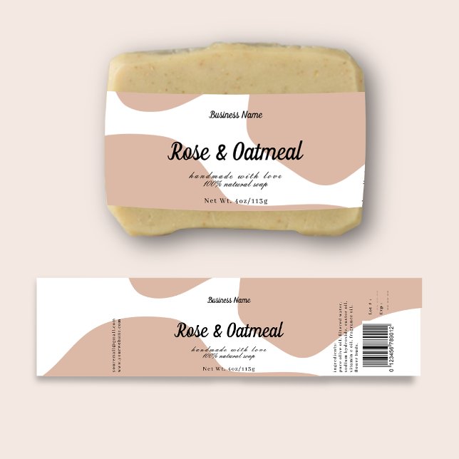 Modern Pastel Pink Soap Label Design (Creator Uploaded)