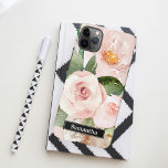 Modern Pastel Pink Watercolor Flowers & Name<br><div class="desc">Modern Pastel Pink Watercolor Flowers & Name</div>