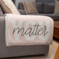 Modern Pastel Pink You Matter Inspiration Quote