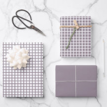 Modern Pastel Purple And White Gingham