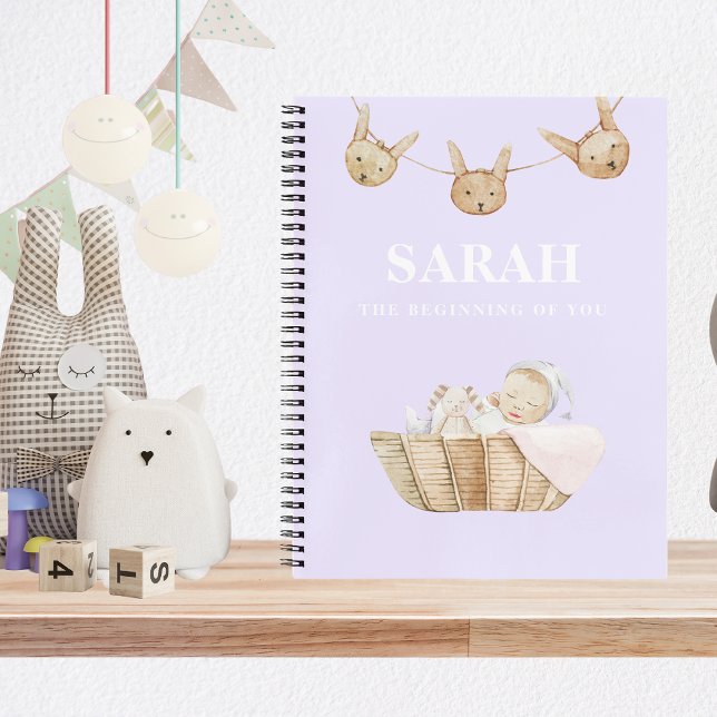 Modern Pastel Purple Baby Gift For Mum To Be Notebook (Creator Uploaded)