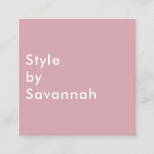 Modern pastel rose and mint chic fashion blogger square business card