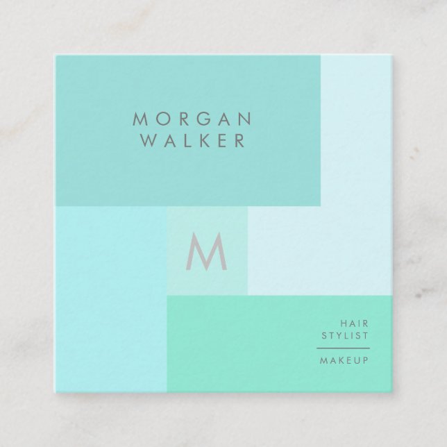 Modern Pastel | Square Business Card (Front)