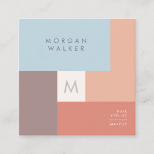 Modern Pastel Square Business Card