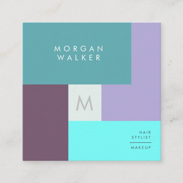 Modern Pastel | Square Business Card (Front)