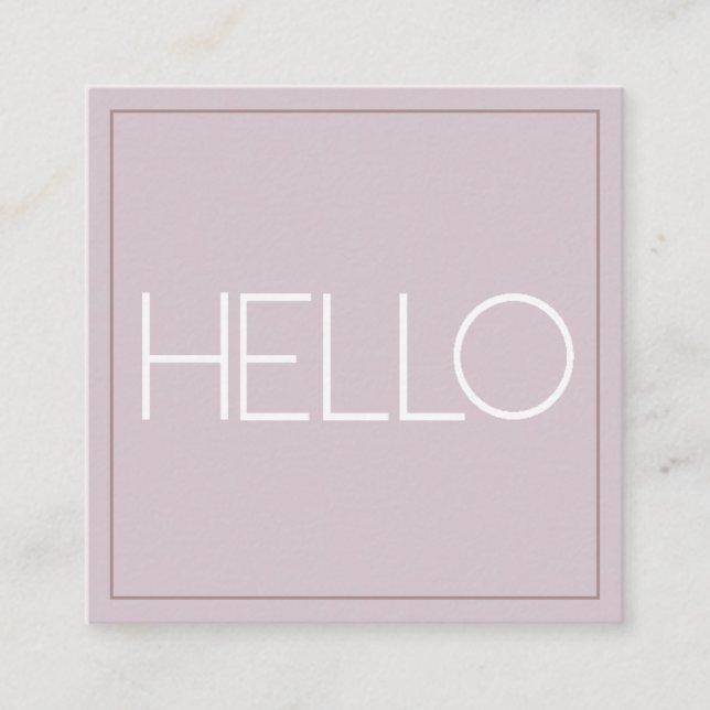 Modern Pastel  | Square Business Card (Front)