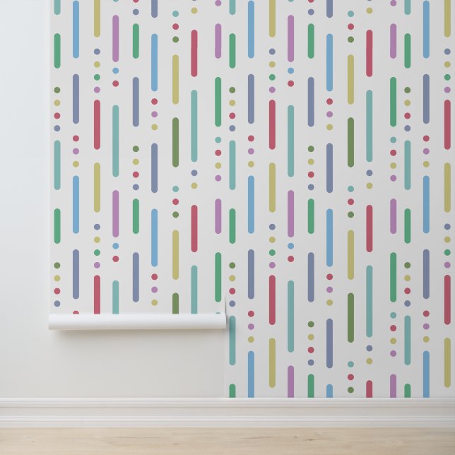 Modern pastel stripes and dots wallpaper (Application)