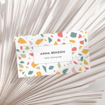 Modern pastel terrazzo pattern