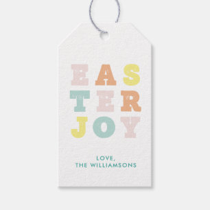Modern Pastel Typographic Easter  Gift Tags