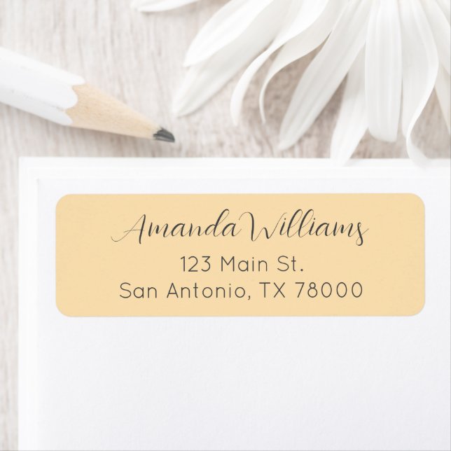 Modern Pastel Yellow Return Address (Insitu)