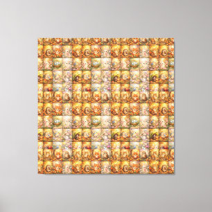 Modern Patchwork Pattern Collage Canvas Print