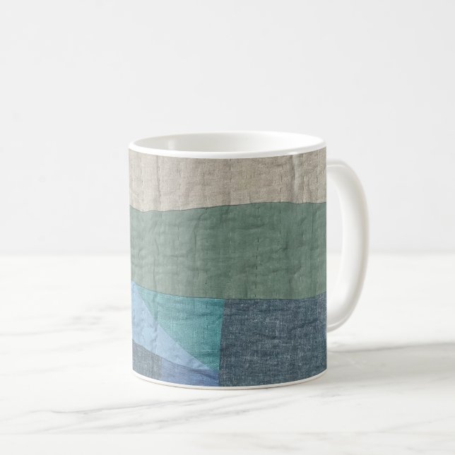 Modern Patchwork Quilt Mug (Front Right)
