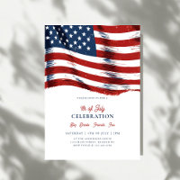 Modern Patriotic American Flag 4th of July Party