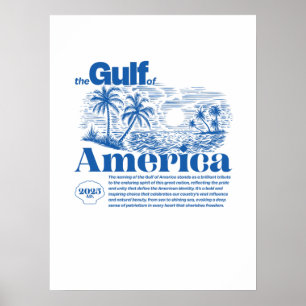 Modern Patriotic Inspirational Gulf of America Poster