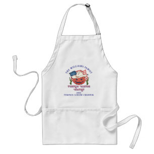 Modern Patriotic Pumpkin Showdown Halloween Standard Apron