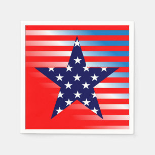 Modern Patriotic Symbols Napkin