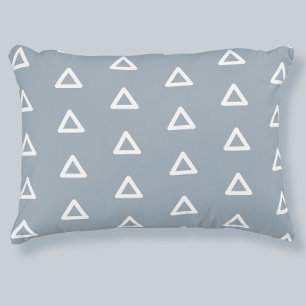 Modern Pattern Elegant Trendy Dusty Blue & White Decorative Cushion