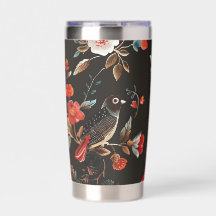Modern pattern Floral Birds