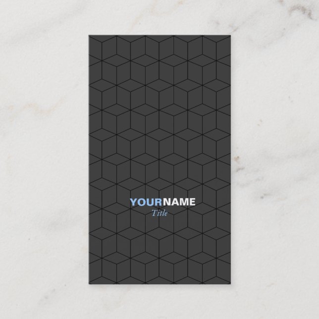 Modern Pattern Grey Business Card (Front)