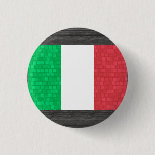 Modern Pattern Italian Flag 3 Cm Round Badge