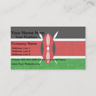 Modern Pattern Kenyan Flag Business Card